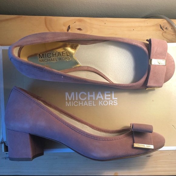 Michael Kors Kiera Bow Pump 6 Dusty Rose - Picture 2 of 6